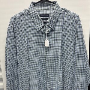 Tommy Hilfiger Blue and Green Plaid Shirt